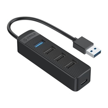 USB Хъб Orico TWU32-4A, 4 порта, от USB Type-A към 1x USB 3.0 Type-A/3x USB 2.0 Type-A, черен | JAR Computers Orico TWU32-4A