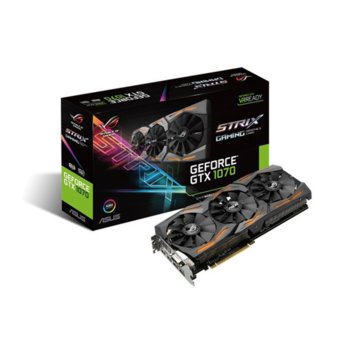 Видеокарта GeForce GTX 1070, 8GB, Asus STRIX GTX1070-8G GAMING, PCI-E 3.0, GDDR5, 256 bit, Display Port, HDMI, DVI | JAR Computers Asus STRIX-GTX1070-8G GAMING