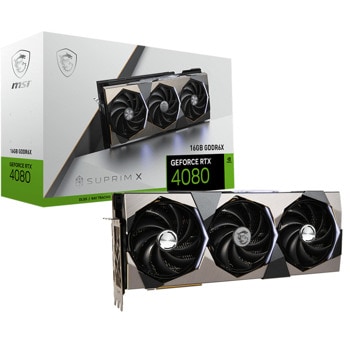 Видео карта Nvidia GF RTX 4080, 16GB, MSI SUPRIM X, PCI-E 4.0, GDDR6X, 256-bit, DisplayPort, HDMI | JAR Computers MSI GeForce RTX 4080 16GB SUPRIM X V511-004R