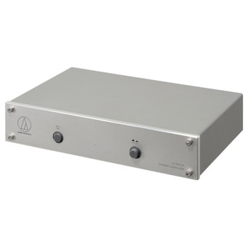 Предусилвател Audio-Technica AT-PEQ30, за грамофон, 2x RCA, сребрист | JAR Computers Предусилвател Audio-Technica AT-PEQ30
