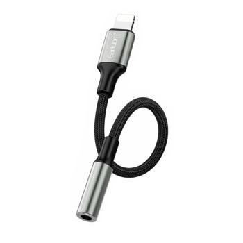 Преходник Earldom ET-OT76, от Lightning(м) към Jack 3.5mm(ж), черен | JAR Computers Преходник Earldom ET-OT76