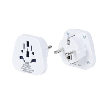 Преходник Rivacase PS4100 W00, 250V, от EU към UK/US/China/AUS, бял | JAR Computers Rivacase PS4100 W00