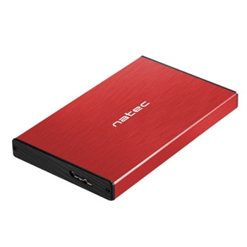 Кутия 2.5" (6.35 cm) Natec RHINO Go, за 2.5"(6.35cm) SSD/HDD, SATA III (6 Gbps), USB Micro-B, червена | JAR Computers Natec Rhino Go Red NKZ-1279