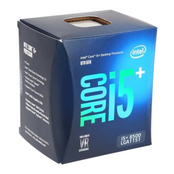 Intel Core i5+ 8500 Coffee Lake (нарушена опаковка) шестядрен (3.00/4.10GHz, 9MB Cache, 350MHz-1.10GHz GPU, LGA1151, 16GB Intel Optane) OEM | JAR Computers Intel Core i5+ 8500 Optane Memeory Bulk
