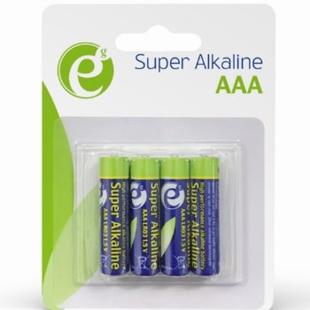 Батерии алкални Gembird AAA LR03 Alkaline, AAА, 1.5V, 4 бр. в опаковка | JAR Computers Battery Gembird AAA LR03 Alkaline 1.5V 4 pcs set