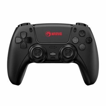 Геймпад Marvo GT-90, безжичен, 20 бутона, 600 mA батерия, за PC/PS4, вибрация, USB, черен | JAR Computers Marvo GT-90 MARVO-GT-90