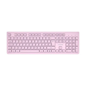 Клавиатура Canyon HKB-W01, безжична, розова, USB | JAR Computers Canyon HKB-W01 Pink CNS-HKBW01P