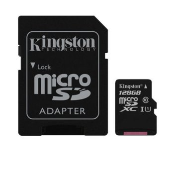 128GB Kingston SDC10G2/128GB +SD адаптер