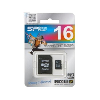 Silicon Power 16GB, micro SDHC, Class 4