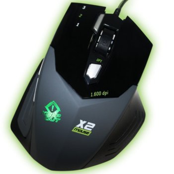 Мишка KEEPOUT X2, оптичнa (1600dpi), USB, черна | JAR Computers KEEPOUT X2 Black MOUSE