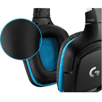 Гейминг слушалки Logitech G432 - 7.1 Surround Нару