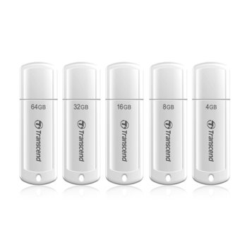 Памет 64GB USB Flash Drive, Transcend JetFlash 370, USB 2.0, бял | JAR Computers Transcend 64GB JetFlash 370
