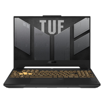 Лаптоп Asus TUF Gaming F15 FX507ZV4-HQ039W (90NR0FA7-M002R0)(сив), четиринадесетядрен Intel Core i7-12700H 2.3/4.7GHz, 15.6" (39.62cm) WQHD Anti-Glare дисплей, GF RTX 4060 8GB, (HDMI), 16GB DDR4, 512GB SSD NVMe, 1x Thunderbolt, Windows 11 Home, 2.2kg | JAR Computers Лаптоп Asus TUF Gaming F15 FX507ZV4-HQ039W