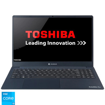Лаптоп Dynabook Toshiba Satellite Pro C50-J-113 (A1PYS44E112K)(син), двуядрен Tiger Lake Intel Core i3-1115G4 3.0/4.1 GHz, 15.6" (39.62 cm) Full HD IPS Anti-Glare Display, (HDMI), 8GB DDR4, 256GB SSD, Free DOS, 1.9 Kg | JAR Computers Dynabook Toshiba Satellite Pro C50-J-113