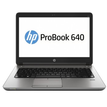 Лаптоп HP ProBook 640 G2 (T9X00EA), дву-ядрен Skylake Intel i5-6200U 2.3/2.8GHz, 14.0" (35.56 cm) HD LED Display (DP), 4GB, 500GB HDD 7200rpm, USB 3.1 (Type C), Windows 7/10, TPM, 1.95kg | JAR Computers HP ProBook 640 G2 T9X00EA