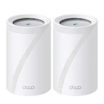 Мрежеста система TP-Link Deco BE65 Pro (2-pack), 11000Mbps, 2.4GHz (688 Mbps)/ 5GHz (4324Mbps)/ 6GHz (5764Mbps), Wireless BE, 2x 100/1000/2500/5000Mbps WAN/LAN, 1x 100/1000/2500Mbps WAN/LAN, 1x USB-A, 4 вътрешни антени | JAR Computers TP-Link Deco BE65 Pro(2-pack)