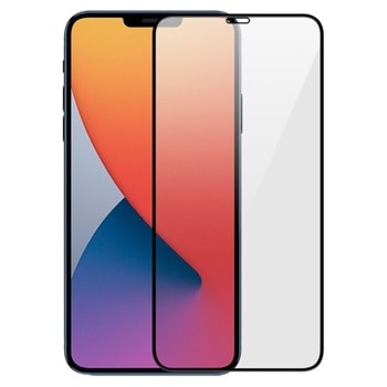 Протектор от закалено стъкло за iPhone 12 Pro, черен | JAR Computers Стъклен протектор за iPhone 12 Pro