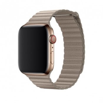 Apple Watch 44mm Band: Stone Leather Loop - Large