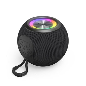 Тонколона Hama Ball Shape Speaker, 1.0, 5W, Bluetooth, Jack 3.5mm, черна, слот за microSD карта, до 10 часа време на работа | JAR Computers Hama Ball Shape Speaker Black 188237