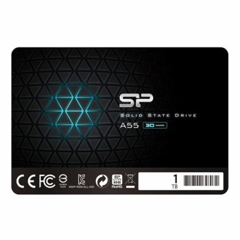 Памет SSD 1TB Silicon Power Ace A55, SATA 6Gb/s, 2.5" (6.35cm), скорост на четене 500MB/s, скорост на запис 450MB/s image