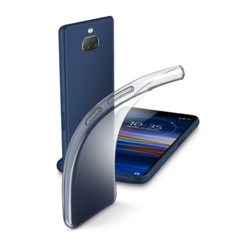 Калъф за Sony Xperia 10 Plus, гумен Cellularline Fine, прозрачен | JAR Computers Прозрачен калъф Fine за Sony Xperia 10 Plus