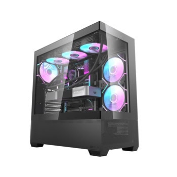 Кутия Darkflash DS900 AIR, ATX/mATX/Mini-ITX, 1x USB 3.1 Type-C, черна, с прозорец, без захранване | JAR Computers Кутия Darkflash DS900 AIR черна