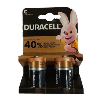 Батерии алкални Duracell C LR14 1.5V 2бр.