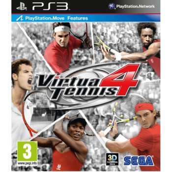 Игра за конзола Virtua Tennis 4 (3D съвместимост), за PlayStation 3 | JAR Computers Virtua Tennis 4 (3D съвместимост)