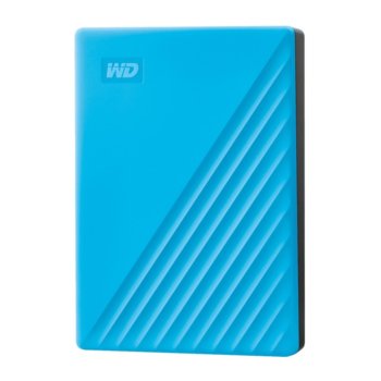 Твърд диск 4TB, Western Digital My Passport, син, външен, USB 3.2 Gen 1 | JAR Computers WD 4TB My Passport Blue 3Y