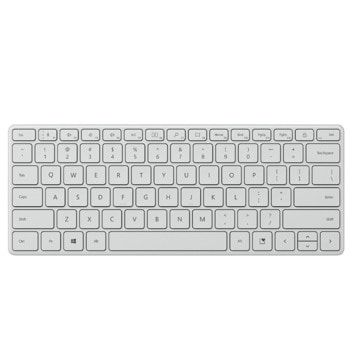 Клавиатура Microsoft Designer Compact Glacier, безжична, бяла image