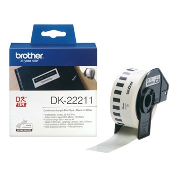 Лента за етикетен принтер Brother тип DK, черно върху бяло, 29 mm x 15.24m, PN: DK-22211 | JAR Computers ЛЕНТА ЗА ЕТИКЕТНИ ПРИНТЕРИ BROTHER ТИП DK - 29 mm