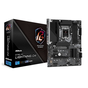 Дънна платка Asrock Z790 PG LIGHTNING/D4 (Refurbished), Z790, LGA1700, DDR4, PCIe 5.0, HDMI (CF), 4 x SATA 3, 3x M.2, 1 x USB 3.2 Gen2x2 Type-C, ATX | JAR Computers Asrock Z790 PG LIGHTNING/D4 Ref
