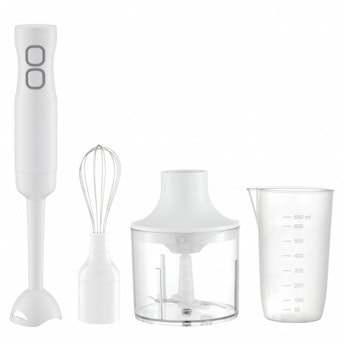 Пасатор Rosberg R51112MC, с кана, чопър и бъркалка, 400W, 2 степени на работа, 650ml/500ml обем, бял | JAR Computers Rosberg R51112MC white