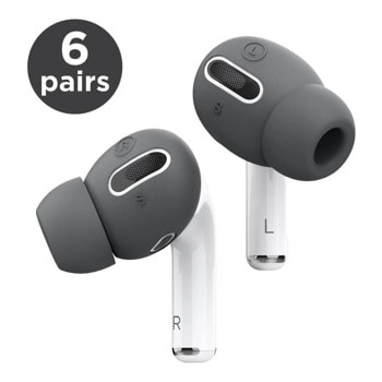 Калъфчета за слушалки Elago Pro Earbuds Cover Plus Tips, за Apple Airpods Pro, антибактериални, силиконови, сиви image