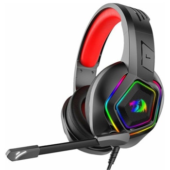 Слушалки Redragon - Medea, микрофон, гейминг, 50mm драйвери, RGB подсветка, AUX, черни | JAR Computers Слушалки Redragon - Medea H280