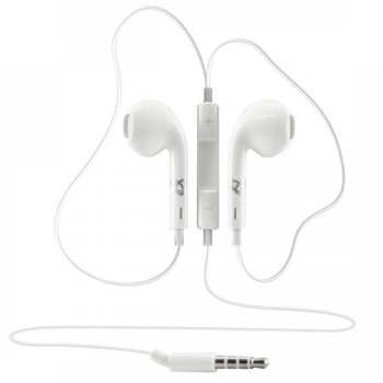 Слушалки SBOX IEP-204W, микрофон, 3.5mm жак, 32 Ohm импеданс, 116 ± 3dB чувствителност, бели | JAR Computers SBOX IEP-204W Слушалки с микрофон Бели