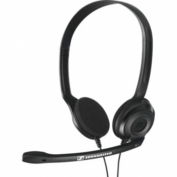 Слушалки Sennheiser PC 3 CHAT, микрофон, черни | JAR Computers Sennheiser PC 3 CHAT 504195