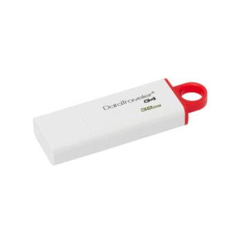 Памет 32GB USB Flash Drive, Kingston DataTraveler Generation 4, USB 3.0, бяла | JAR Computers Kingston DataTraveler Generation 4 32GB
