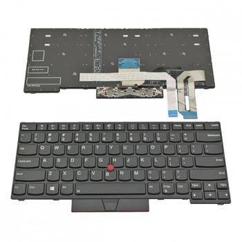 Клавиатура за лаптоп Lenovo, съвместима със серия ThinkPad T14 P14s 1st Gen 2020 E480 L480 L380, черна, с черна рамка, с подсветка | JAR Computers KBD for Lenovo ThinkPad T14 P14s 1st Gen 2020 E480