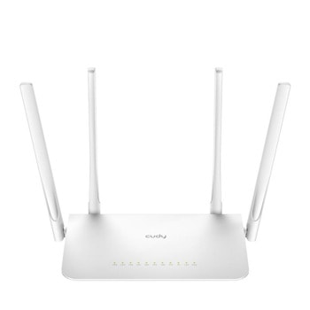 Рутер Cudy WR1300, 1200Mbps, 2.4GHz(300Mbps)/5GHz(867Mbps), Wireless AC, 4x LAN 10/100/1000, 1x WAN 10/100/1000, 4x външни антени | JAR Computers Cudy WR1300