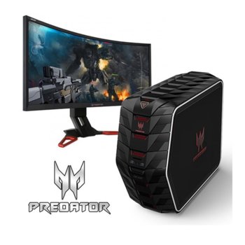 Настолен компютър Acer Predator G6-710(DT.B1DEX.018) в пакет с Монитор 35" Acer Predator Z35 Curved, четири-ядрен Intel Core i7-6700K 4/4.2GHz, GeForce GTX 970 4GB, 8GB DDR4 RAM, 2TB HDD 7200rpm & 128GB SSD, 6x USB 3.0, клавиатура и мишка, Windows 10 | JAR Computers Acer Predator G6-710 DT.B1DEX.018 + UM.CZ0EE.001