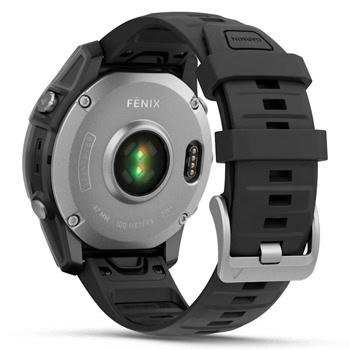 Garmin fenix E Stainless Steel Black Silicone