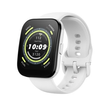 Смарт часовник Xiaomi Amazfit Bip 5, 1.91" (4.85cm) TFT дисплей, Bluetooth, сърдечен ритъм, сензор за кислород в кръвта, спортни режими, IP68 защита, до 10 дни живот на батерията, наблюдение на нивата на стрес, бял | JAR Computers Xiaomi Amazfit Bip 5 White W2215EU3N