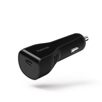 Зарядно за кола HAMA 178313, от автомобилна запалка към USB C (ж), 5V/3A, 9V/3A | JAR Computers Зарядно за кола HAMA 178313,PD,3A Черен
