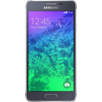 Samsung Galaxy Alpha (черен), 4.7" (11.93 cm) Super AMOLED Display, осемядрен Exynos 5430(4x1.8 GHz Cortex-A15 & 4x1.3 GHz Cortex-A7), 2GB RAM, 32GB Flash памет(+microSD слот), 12 & 2.1 Mpix camera, Android, 115g | JAR Computers Samsung Galaxy Alpha Black 32GB Single Sim