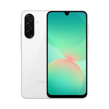 Смартфон Samsung Galaxy A26 5G (бял), поддържа 2 SIM карти, 6.7" (17.01 cm) FHD+ Super AMOLED 120Hz дисплей, осемядрен Exynos 1380 2.4 GHz, 8GB RAM, 256GB Flash памет (+microSD слот), 50 + 8 + 2 & 13 MPix камери, Android | JAR Computers Samsung Galaxy A26 5G 8/256 GB WH SM-A266BZWCEUE