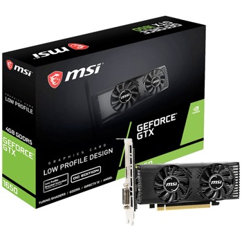Видео карта Nvidia GF GTX 1650, 4GB, MSI LP OC, PCI-E 3.0 GDDR5, 128bit, DVI-D, HDMI | JAR Computers MSI GTX 1650 4GT LP OC