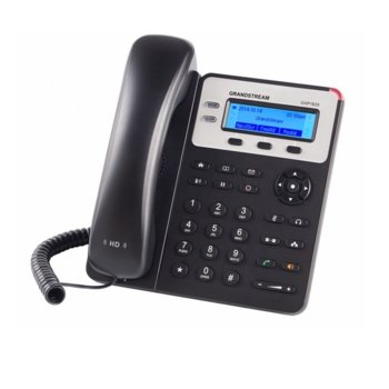VoIP телефон Grandstream GXP1625, 2.95"(7.493cm) LCD дисплей, 2 линии, 2x LAN10/100, PoE, черен image