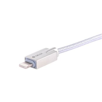 Devia USB A(м) към Lighting(м) Vipper 1.2m silver