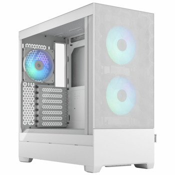 Кутия Fractal Design Pop Air RGB White TG Clear Tint, ATX/mATX/mITX, 2x USB 3.0, бяла, без захранване | JAR Computers Fractal Design Pop Air RGB White TG Clear Tint